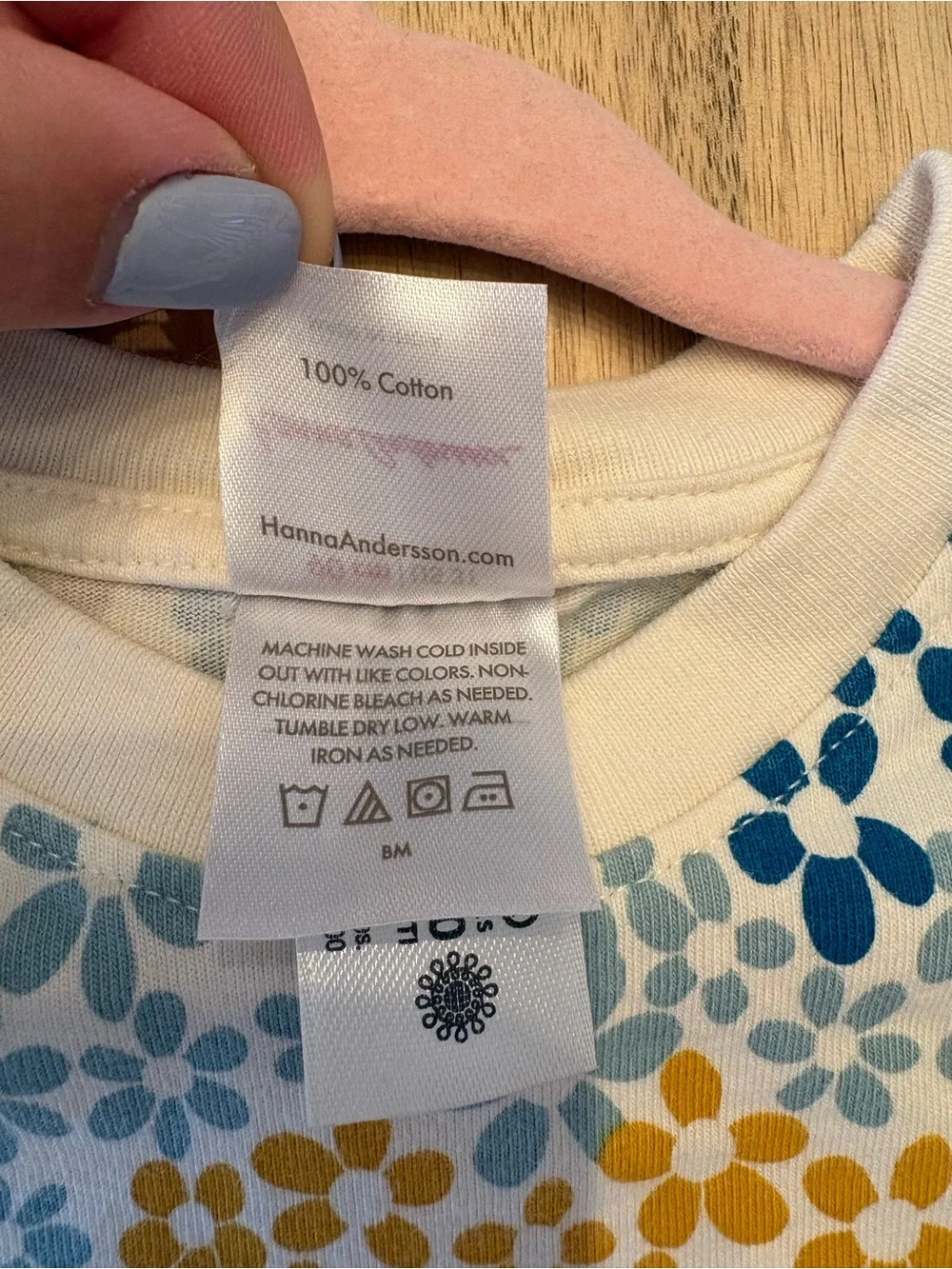 Hanna Andersson Toddler Tunic Dress Long Sleeve “Floral Rainbow on Ecru” 3T